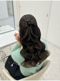 ハーフアップ