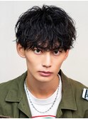波巻きパーマ 波巻きマッシュ グランジパーマ 黒髪ショート
