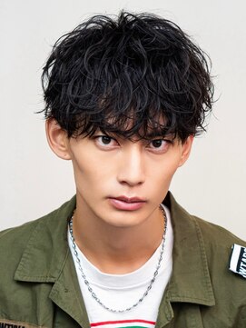 レガシー(REGASEA) 波巻きパーマ 波巻きマッシュ グランジパーマ 黒髪ショート