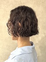 エンクス(enx)&nbsp;ミルクティーブロンド/ダークブルー/デジタルパーマ/鶴ヶ峰SK52