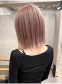 ピンクベージュ、ハイトーン、ダブルカラー、ミルクティー