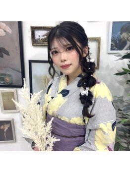 ヘアメイクスタジオ ジュエル(hair make studio JEWEL)の写真/【浴衣着付け×ヘアセット16時～21時￥4600】 /すすきの/花火大会/お祭り/ライブ/イベント[札幌]