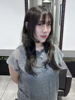 アゲハヘアー(ageha hair)&nbsp;顔まわりレイヤー×透け感前髪×艶ダークカラー