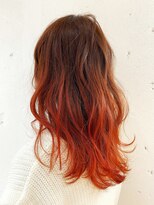 ヘアーワークス ヘルム 渋谷店(HAIR WORKS HELM)&nbsp;グラデーションカラー☆オレンジ
