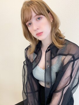 マリアバイアフロート(Maria by AFLOAT) 【山田】メルトカラー小顔くびれウルフ鎖骨ミディ