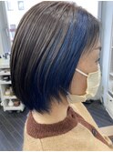 【REJOICE hair】インナーブルー×ボブベース