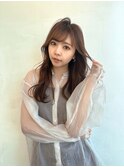 大人可愛いくびれヘア¥流しバング