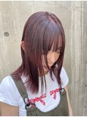 【STUD】レッドブラウン×顔まわりレイヤー