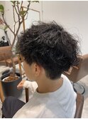 波巻きパーマ