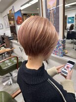 リブロ 三軒茶屋(LIBRO)&nbsp;ホワイトブロンド外ハネボブミルクティーベージュ