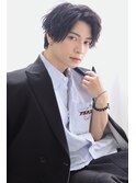10代20代波巻きセンターパートスパイラルヘア
