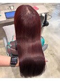 ブリーチなしダブルカラーでつくるベリーレッド☆