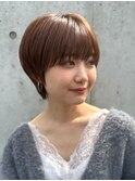 大人可愛い20代30代40代50代ウルフレイヤーボブ丸みショートボブ