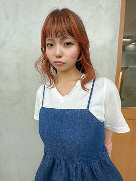 リアン(Lien) ミディアムレイヤー/透明感/オレンジブラウン