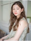 暗めカラーのルーズなスパイラルロング・・・HINATA