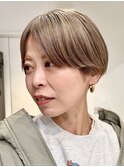 ショートマッシュ/グレーベージュ/大人ヘア