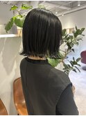 【marfe】外ハネボブ＿切りっぱなしボブ＿ツヤボブ＿黒髪ボブ