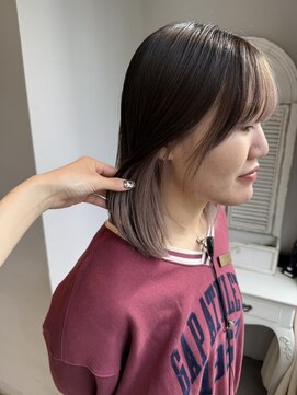 ザザ 高田馬場(ZA/ZA) さりげなく可愛い◎くすみラベンダーのインナーカラー