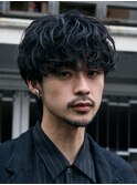 原宿メンズパーマフェザーパーマシャドウパーマセンターパート