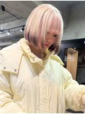 260. ミルクティーブロンド/ツートーンボブ/艶感
