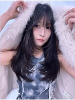 キング 京橋店(K!ng)&nbsp;レイヤーカットブリーチなしダブルカラーハッシュカット韓国