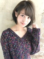 ミラリー 横浜(Mirareee)&nbsp;ひし形 好印象◎小顔 無造作カール  ボブディ丸みショート横浜