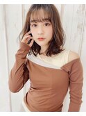 (アフロート鎌倉)ふわっとレイヤーパーマミディベージュ