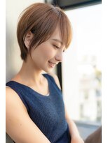 メゾンバイハバナ(maison by HAVANA)&nbsp;大人かわいいフェザーバングカーキグレージュミディアムウルフ