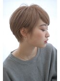 大人可愛い20代30代40代小顔ショートボブ前下がり丸みボブ