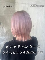 ガルボ ヘアー(garbo hair)&nbsp;#高知 #美容室 #ピンク #ラベンダー #襟足 #エクステ