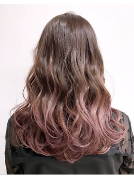 ステアケース 武蔵小杉店(stair:case) ピンクグラデーションカラー大人可愛いミディ