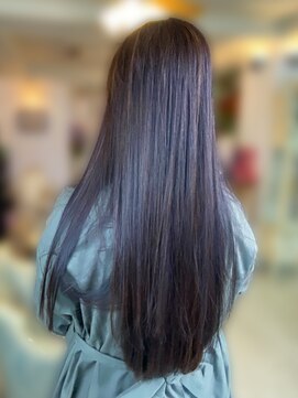 アルファ インタラクティブ エム フラワー(ALUFA interactive.M Flower) 20代30代髪質改善カラーラベンダーベージュ艶感ストレート