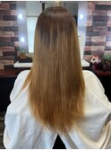 ナチュラルベージュ大人可愛いストレートロング10代20代30代