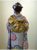 ナチュラル着物ヘア/和装/成人式/振袖/ヘアセット/ママ振袖/荻窪