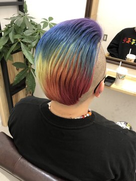 ファンスバイケー 志木(Fans by K) 【ブリーチ2回】 レインボーカラー