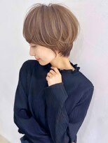 アンド ストーリーズ(&STORIES)&nbsp;大人可愛い前髪ありのひし形マッシュショートパーマ20代30代