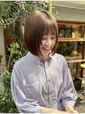 島田愛璃／ナチュラルストレート 顔まわりレイヤー  艶ボブ