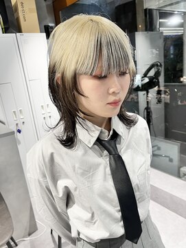 ファイブバイジエクト 堀江(FIVE by The Ect) ルーツカラー ブロンド×ブラック