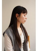 ムク 甲府(muku.)&nbsp;ミディアムヘア/斜めバング/グレージュカラー/甲府駅