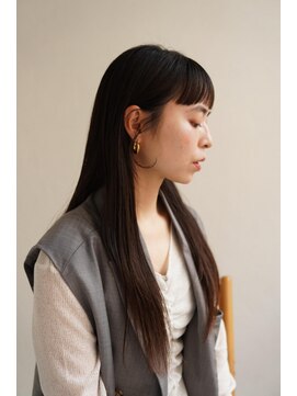 ムク 甲府(muku.) ミディアムヘア/斜めバング/グレージュカラー/甲府駅