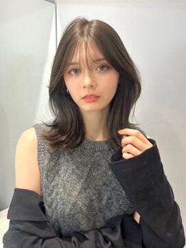 ノク 渋谷(nok) 黒髪小顔オリーブグレーココアベージュクラゲヘアー