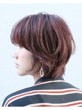 ルプラ ガーデン(le-pla garden) くびれショート#レッド＃ブリーチなし#ダメージレスカラー#豊橋