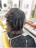 ハーフアップおだんご