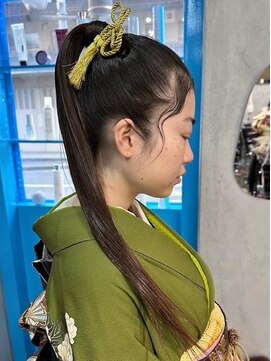 ガーデンヨコハマ(GARDEN YOKOHAMA) ヘアアレンジ成人式卒業式振袖着物タイトポニーテール産毛前撮り