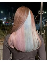 ルプラ ガーデン(le-pla garden)&nbsp;インナーカラー#ダブルカラー#水色#ピンク#豊橋#豊川#田原