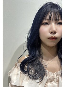 イオス(EOS) インナーカラー　韓国風　ブルーブラックカラー