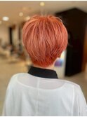 【ケアブリーチダブルカラー】コーラルピンクブロンド