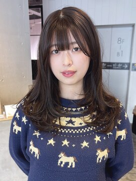 アルバム 池袋(ALBUM) ロング顔周りレイヤーおくれ毛前髪カット_F30650