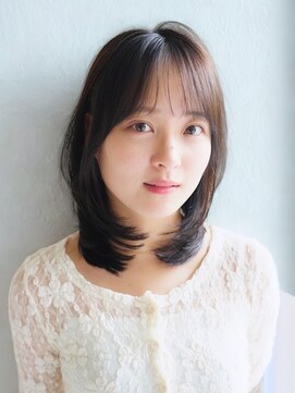 リヤン 表参道(lyann) 艶感うるツヤ小顔カットアプリコットオレンジ外ハネボブ美髪