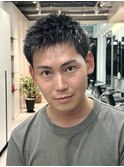 スパイキーショートアクティブショートメンズヘアパーマmen's